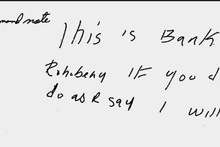 Zodiac Killer Bank Robbery Handwriting Analysis