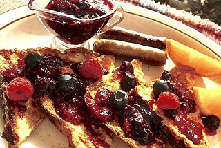 Side Dish — Blueberry and Raspberry Pancake Topping