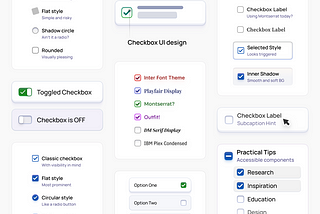 Checkbox UI design inspiration