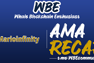 AMA RECAP — Whale Blockchain Enthusiast with Marioinfinity