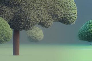 A tree scene generated by Easy Diffusion on my laptop