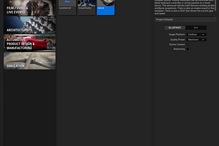 Creating a Project in Unreal Engine