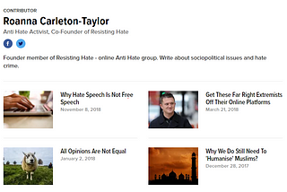 Author page on Huffington Post