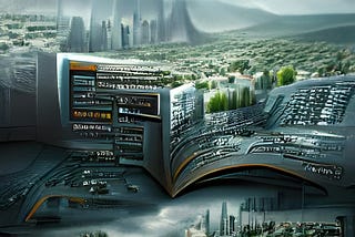 A book about data-driven fiction — crated using AI from nightcafe.studio