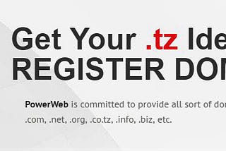 How to register a domain in Tanzania?