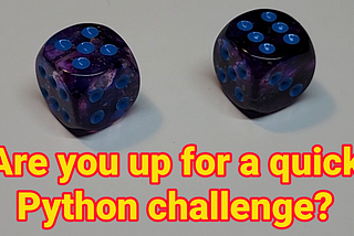 Python Shorts — Product of Two Dice