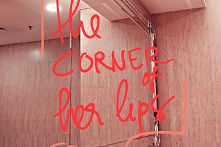 the corner of her lips