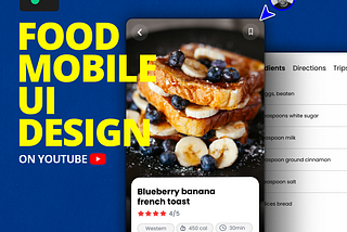 Food UI design on Figma under 10 minutes