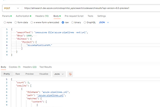 How to: Understanding Code Search Rest API on Azure DevOps