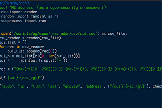 Spoof MAC Address