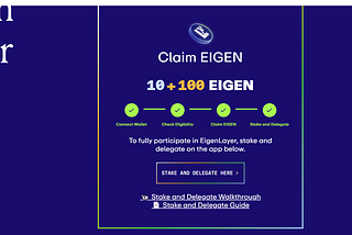 Eigen Layer Airdrop Claim is Live