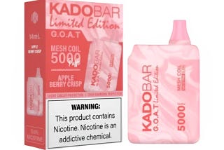 Introducing the Kado Bar BR5000 Limited Edition, featuring the delectable Apple Berry Crisp flavor.