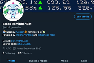 Building a stock reminder Twitter bot with Python and Alpha Vantage API