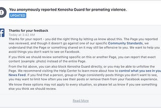 Civil Rights Groups Open Letter to Facebook on Kenosha: Strengthen and Enforce Hateful Activity…