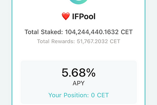 IFPool v2 upgrade plan, bring liquidity for staked CET