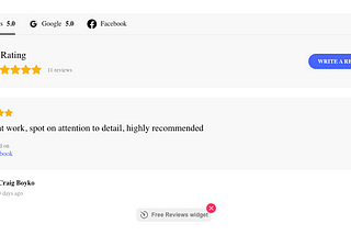 Easiest Way to Include Business Reviews on a Web App (google, facebook, yelp, etc)