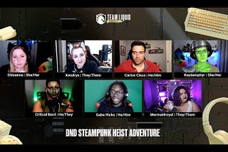 Cast of DND Steampunk Height Adventure on Twitch