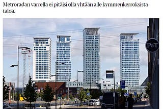 Tehokas kaavoitus on elämän elinehto Helsingissä