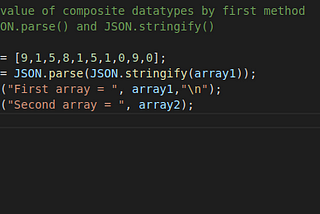 Copy by value a composite data type in JavaScript