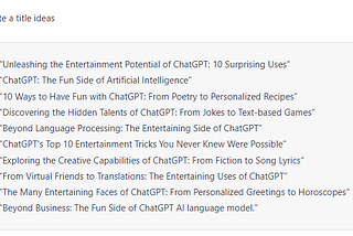 Unleashing the Entertainment Potential of ChatGPT: 10 Surprising Uses