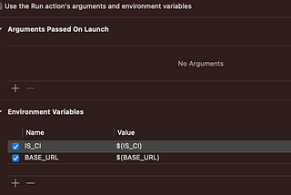 How to setup command line Environment variables in Xcode