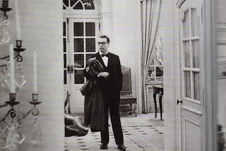 Balenciaga’s founder in his atelier in 1954