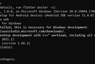 Upgrading Flutter — Visual Studio not installed!!