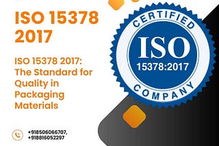 ISO 15378 2017 | Quality Control Certification