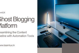 A dashboard view of the Ghost blogging platform showing automation workflows, email newsletter options, and a streamlined content editor interface.