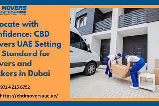 Relocate with Confidence: CBD Movers UAE Setting the Standard for Movers and Packers in Dubai