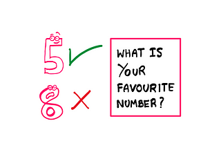 The Interesting Number Paradox — A cartoon featuring a happy 5 and a sad 8. On the right of these numbers, the text “What is your favourite number?” stands.