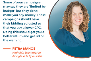 Some of your campaigns may say they are “limited by budget” but they don’t make you any money