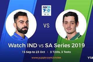 Watch India vs South Africa 2nd T20 Live Streaming