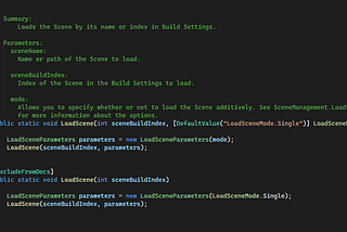 Loading Unity’s Scenes via SceneManager.LoadScene.