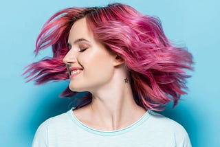 Hair dyes in bright colors