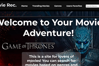 My Movie Recommender Website Portfolio Project Journey
