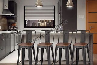 Stackable Industrial Style Metal Bar Stool Chairs