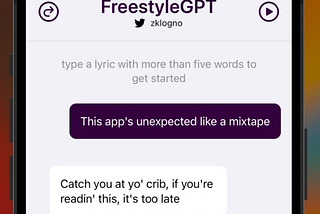 FreestyleGPT: An AI Chat App that Generates Rap Lyrics