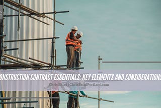 Construction Contract Essentials: Key Elements and Considerations
