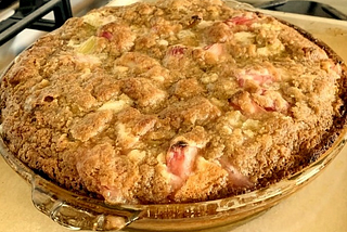Pies — Rhubarb Sour Cream Pie