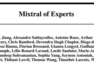 Papers Explained 95: Mixtral 8x7B