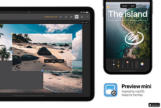 Bildgröße ändern sowie Fotos verkleinern, spiegeln und rotieren auf dem iPhone und iPad. macOS Vorschau für iOS wird durch ‘Vorschau mini’ Realität.