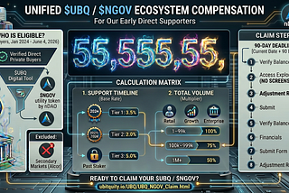 Announcement: Unified $UBQ & $NGOV Ecosystem Compensation for Our Early Supporters