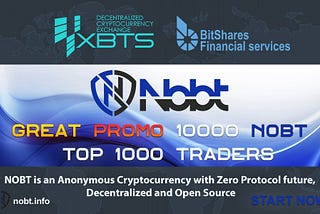 @WNobt nobt airdrop on XBTS Decentralized exchange #xbts #bitshares #Airdrop #trading #nobt