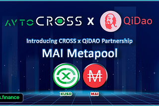 PRESS RELEASE: QiDAO Partners CROSS on Cronos chain