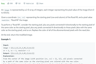 Solution to Leetcode’s Flood Fill