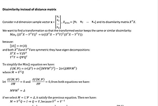 MDS Algorithm in Linear Algebra