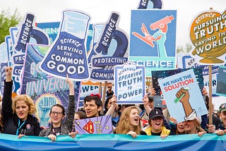 Protesters against Trump — Supporting Science