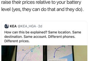 ‘They know you’re desperate’: Uber, Lyft , Bolt use the phone battery to calculate the price.