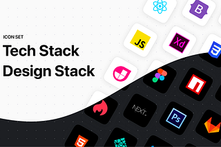 Icon set Tech Stack and Design Stack